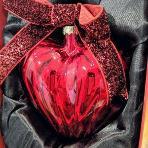 Red Heart Shaped Christmas Ornament NWOT